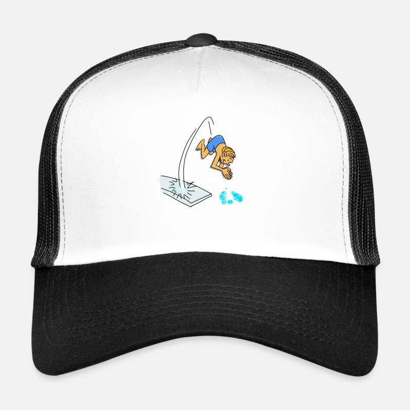 Diving From The Diving Board, diving. swimming, swimming Trucker Cap