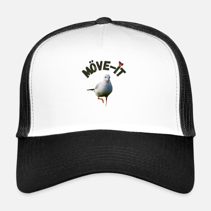 Mouette-it White Edition - Casquette trucker  - blanc/noir