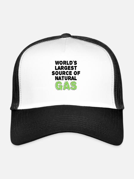Plus grande source de gaz au monde - Casquette trucker  - blanc/noir - Devant