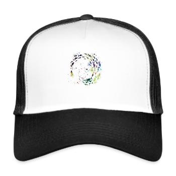 flock of fish,fish,painting,colorful,graffiti - Trucker Cap - white/black - Front