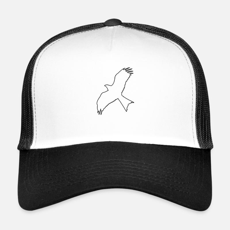 Milan in flight (black without shadow) - Trucker Cap - white/black