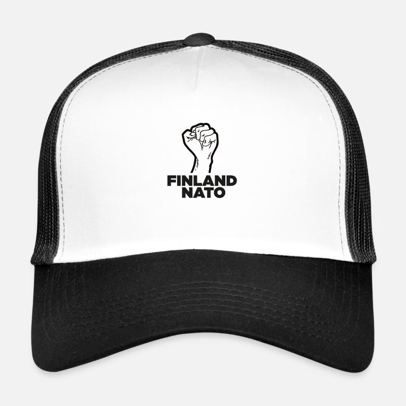 Finnland Nato! - Trucker Cap - Weiß/Schwarz