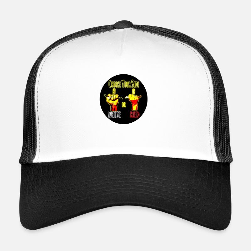 Wählen Sie Ihre Seite, ob Sie weiß oder rot sind Trucker Cap
