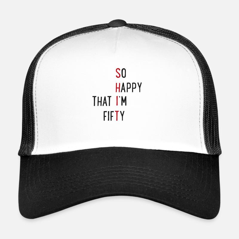 50th birthday - Trucker Cap - white/black