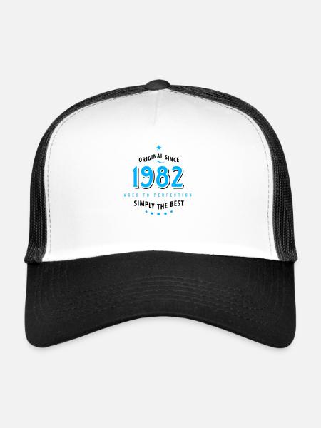Original depuis 1982 anniversaire tout simplement la meilleure star - Casquette trucker  - blanc/noir - Devant