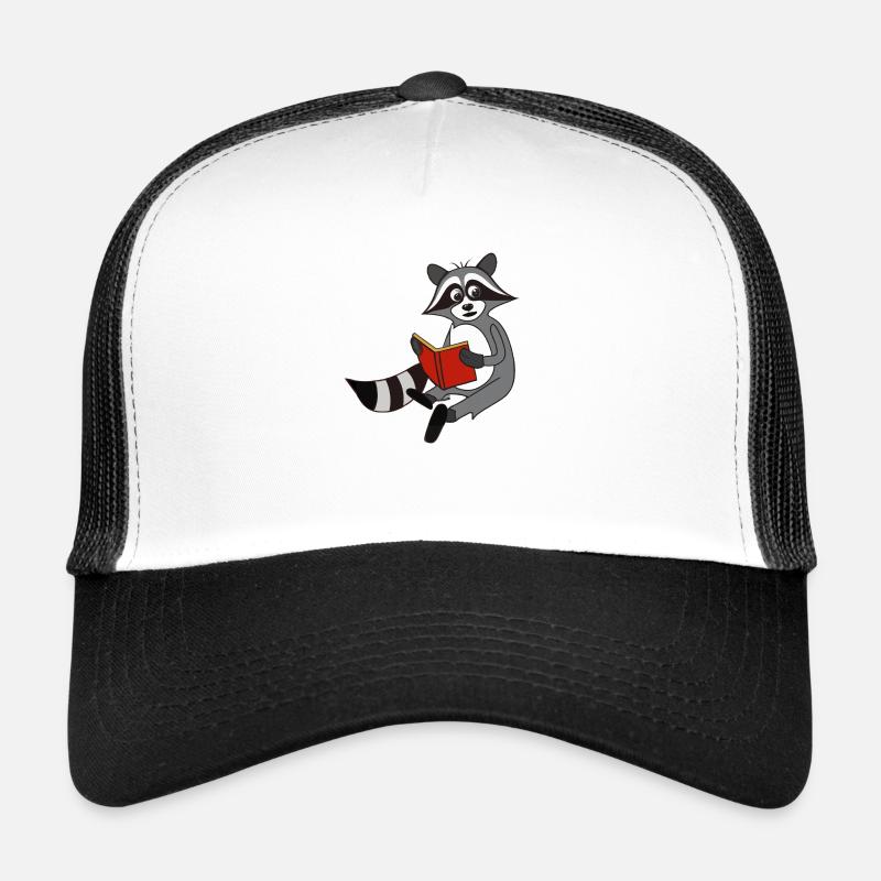 Waschbär liest Buch Geschenkidee Trucker Cap