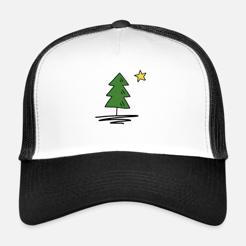 Tannenbaum - Trucker Cap - Weiß/Schwarz