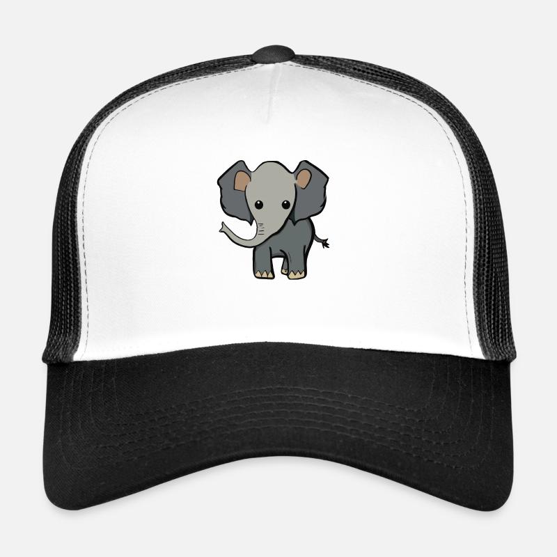 Idée cadeau d’illustration d’éléphant Casquette trucker 