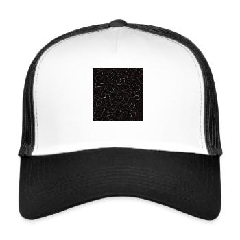 3 D Würfel Muster Würfeln zocken und Spaß haben - Trucker Cap - Weiß/Schwarz - Vorne