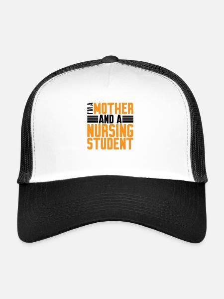 I'm A Mother And A Nursing Student 2 - Trucker Cap - white/black - Front