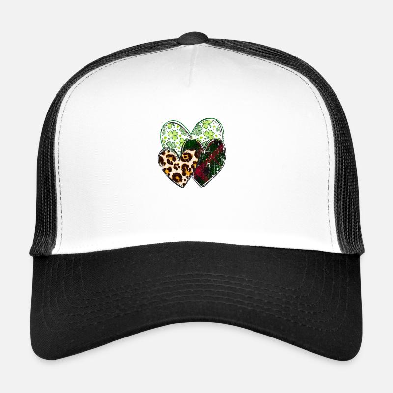 St Patrick’s day, Shamrock, Clover Distressed Trucker Cap