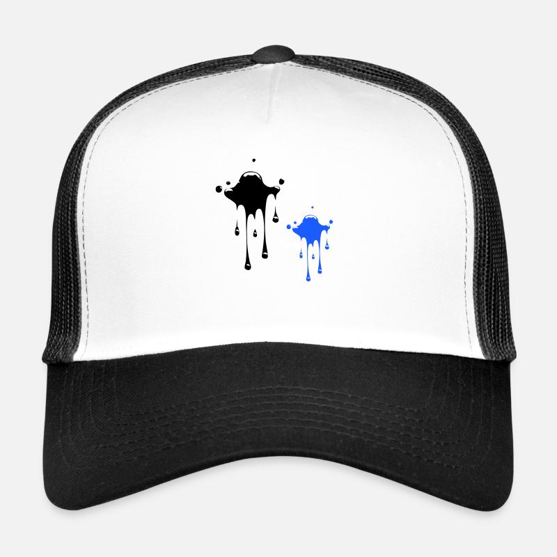 Fleck Klecks - Trucker Cap - Weiß/Schwarz