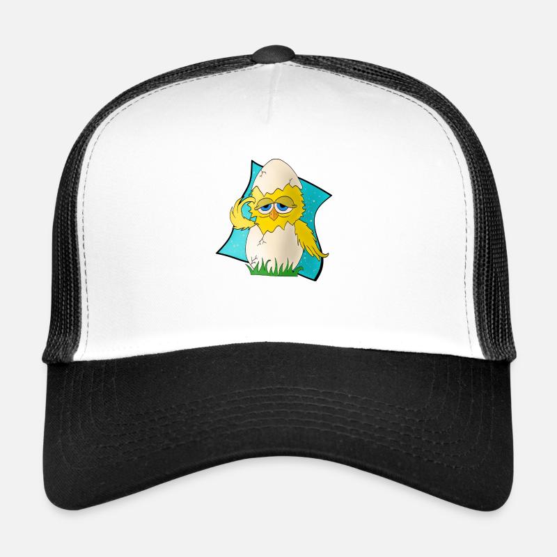 schlüpfendes Küken - Trucker Cap - Weiß/Schwarz