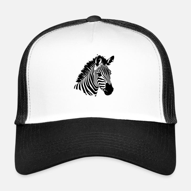 Zebra - Trucker Cap - Weiß/Schwarz