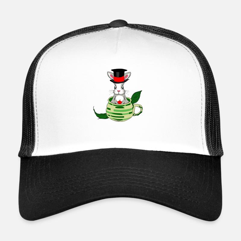 Rabbit hat cup of tea Trucker Cap