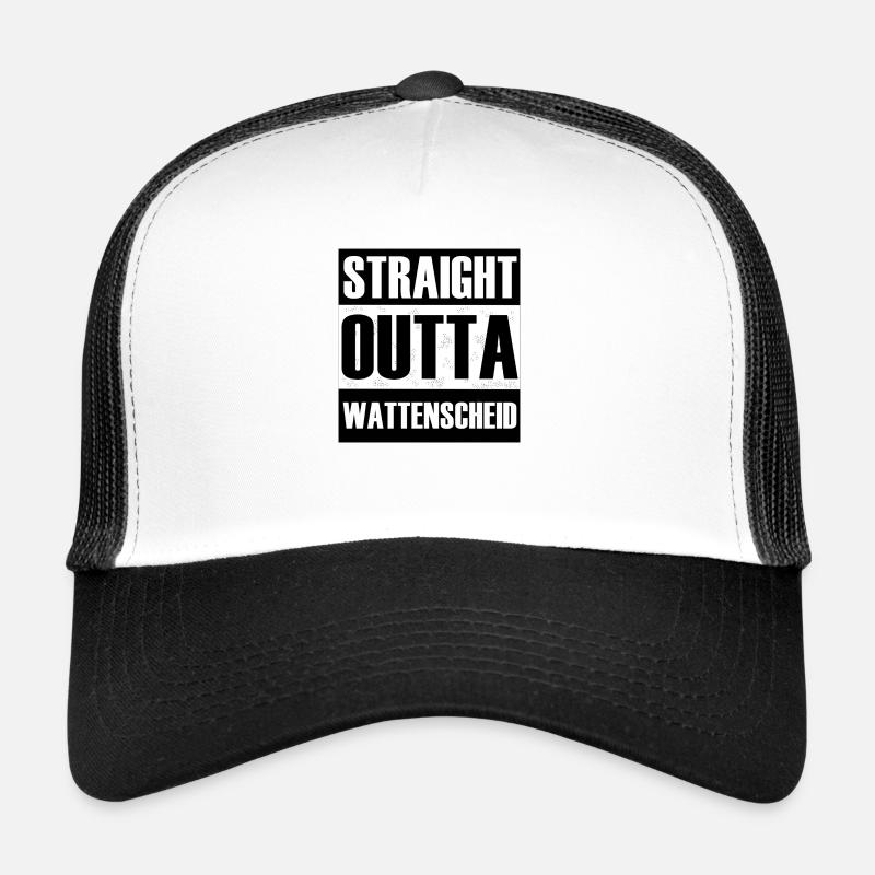 Straight Outta Wattenscheid - Trucker Cap - Weiß/Schwarz