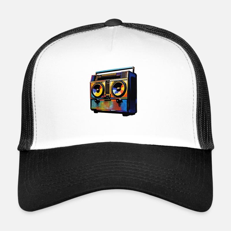 Ghettoblaster - Trucker Cap - Weiß/Schwarz