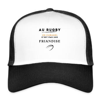 AU RUGBY CARAMEL FRIANDISE - Casquette trucker  - blanc/noir - Devant