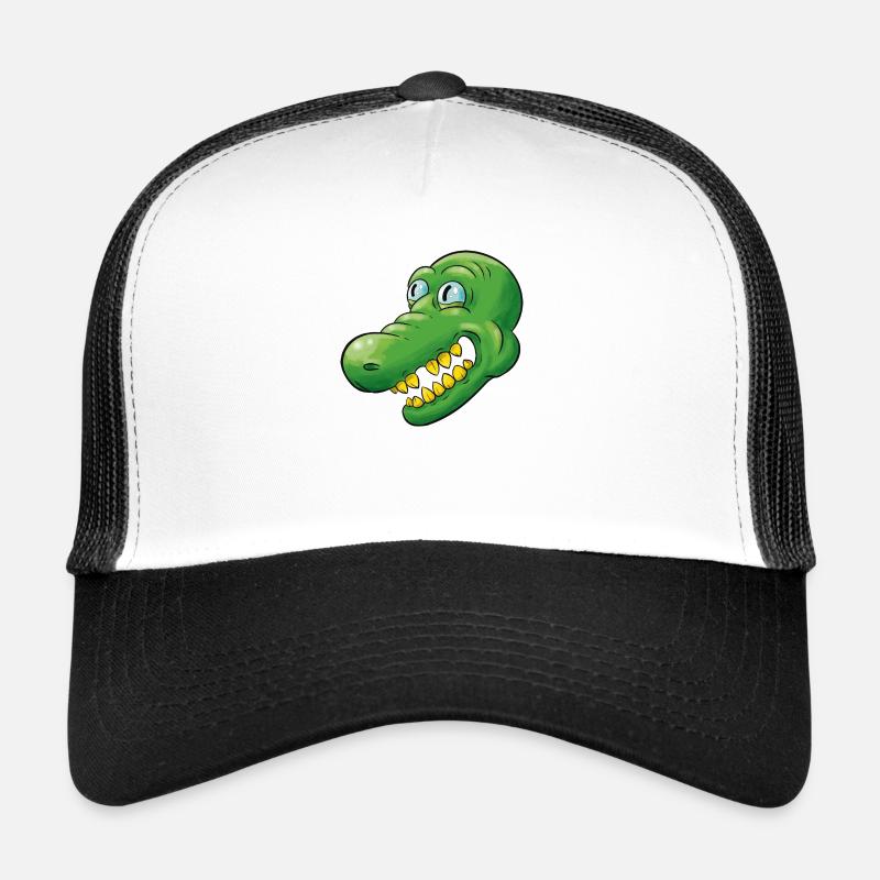 Crocodile - Trucker Cap - white/black