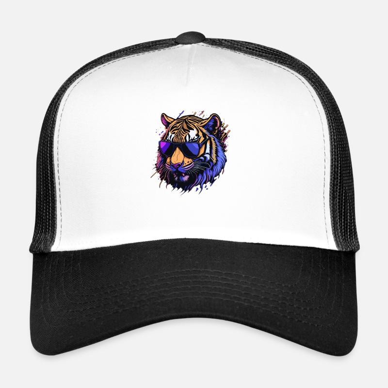 Tète de Tigre cool rétro Casquette trucker 
