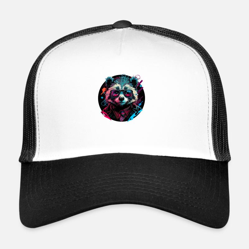 Waschbär Unternehmen - Trucker Cap - Weiß/Schwarz