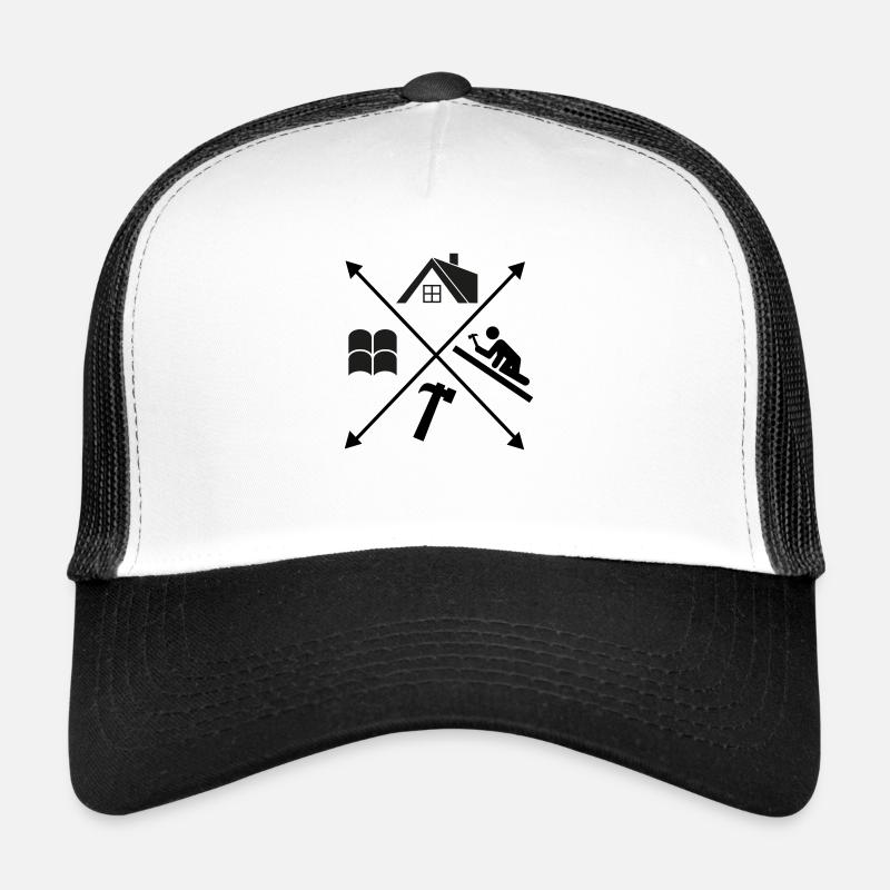 Dachdecker - Trucker Cap - Weiß/Schwarz