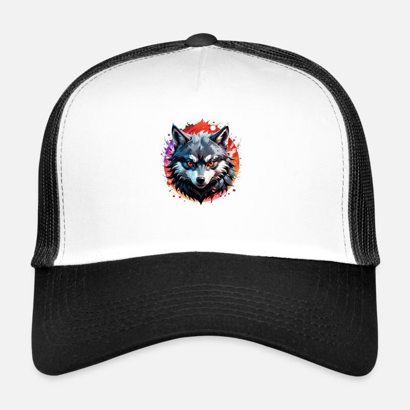 loup tatouage Casquette trucker 