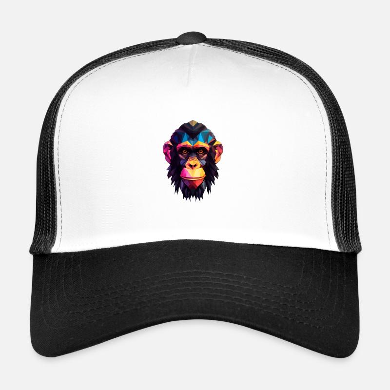 Chimpanzé de style géométrique Casquette trucker 
