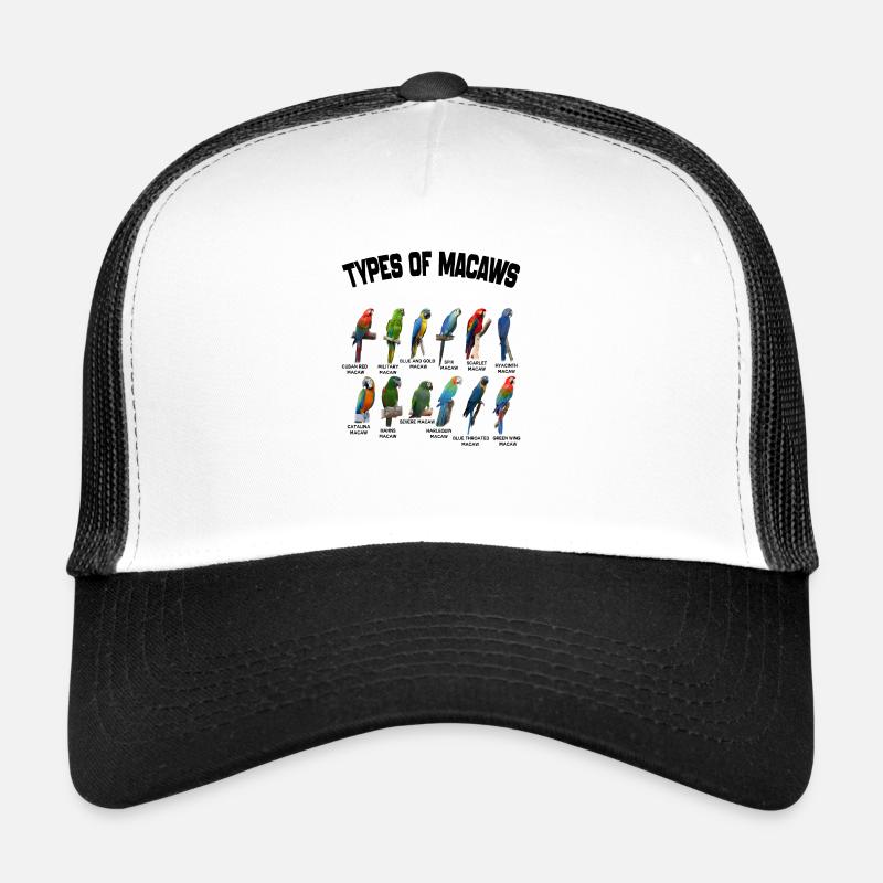 Arten von Aras - Liste der Aras - Trucker Cap - Weiß/Schwarz