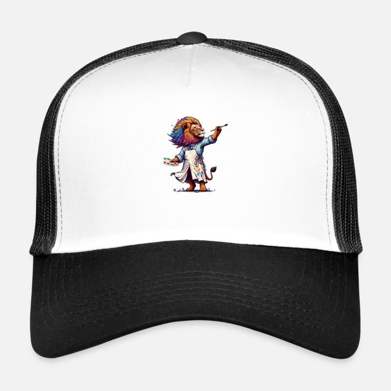 Cute Lion Artist Trucker Cap