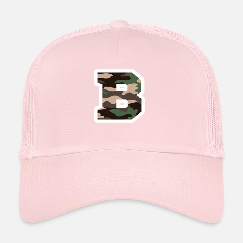 Letter B Military Camouflage - Gift Idea Trucker Cap