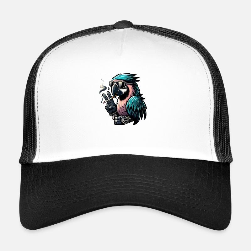 Entspannter Papagei mit Sonnenbrille Trucker Cap