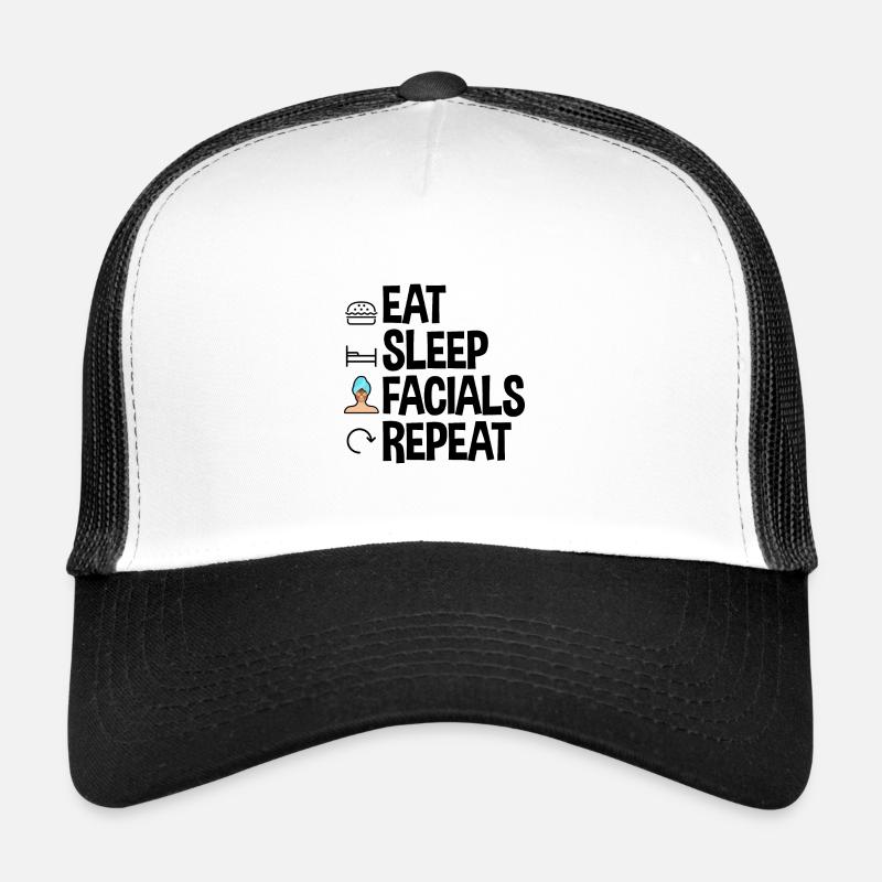 Manger des soins du visage Sleep Répéter 2 Casquette trucker 