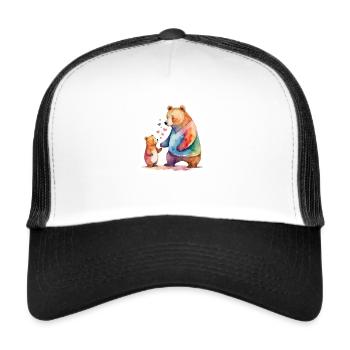 Vater und Sohn - Trucker Cap - Weiß/Schwarz - Vorne