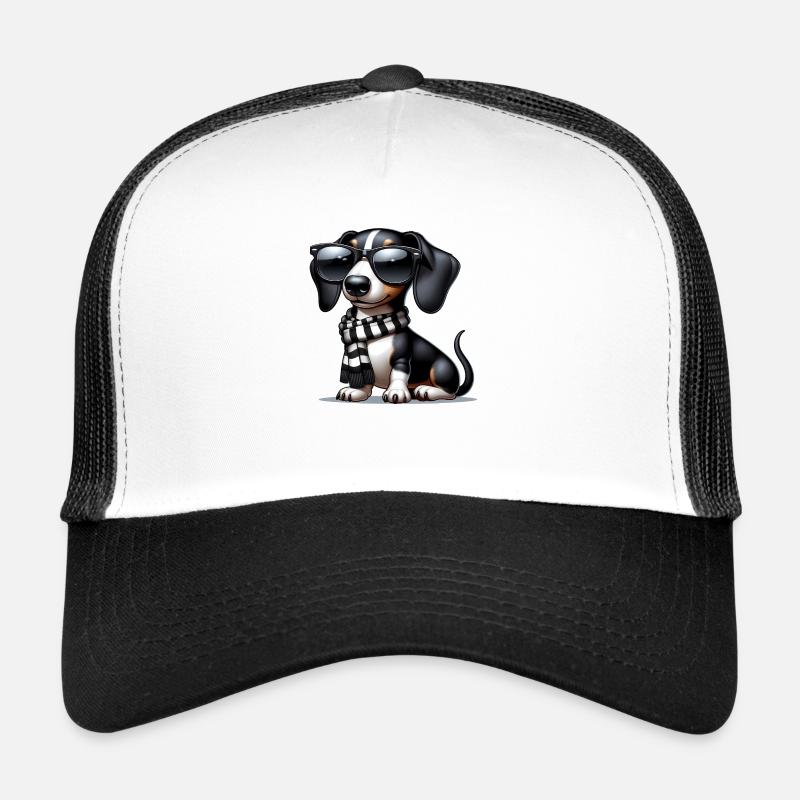 Süßer Hund mit Sonnenbrille Trucker Cap