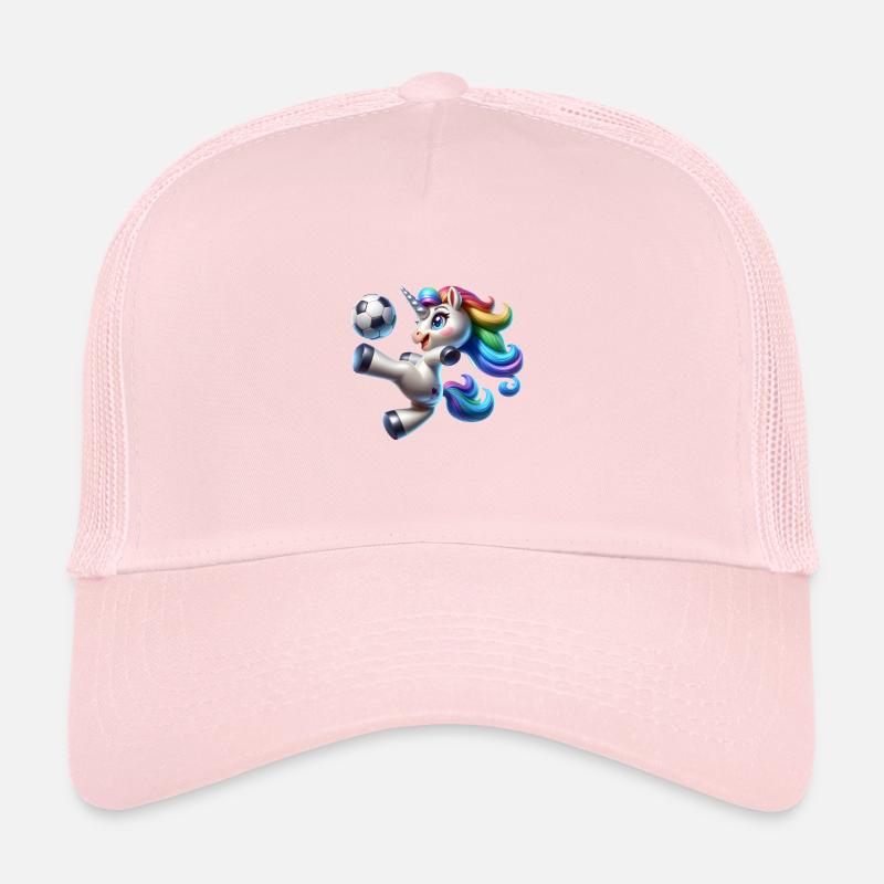 Cute Soccer Player Unicorn Trucker Cap
