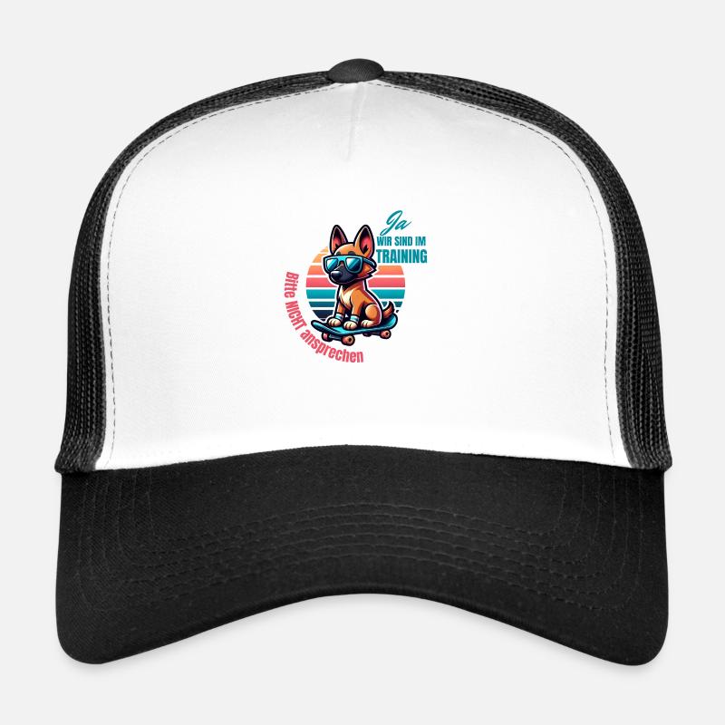 Hunde Training - Trucker Cap - Weiß/Schwarz