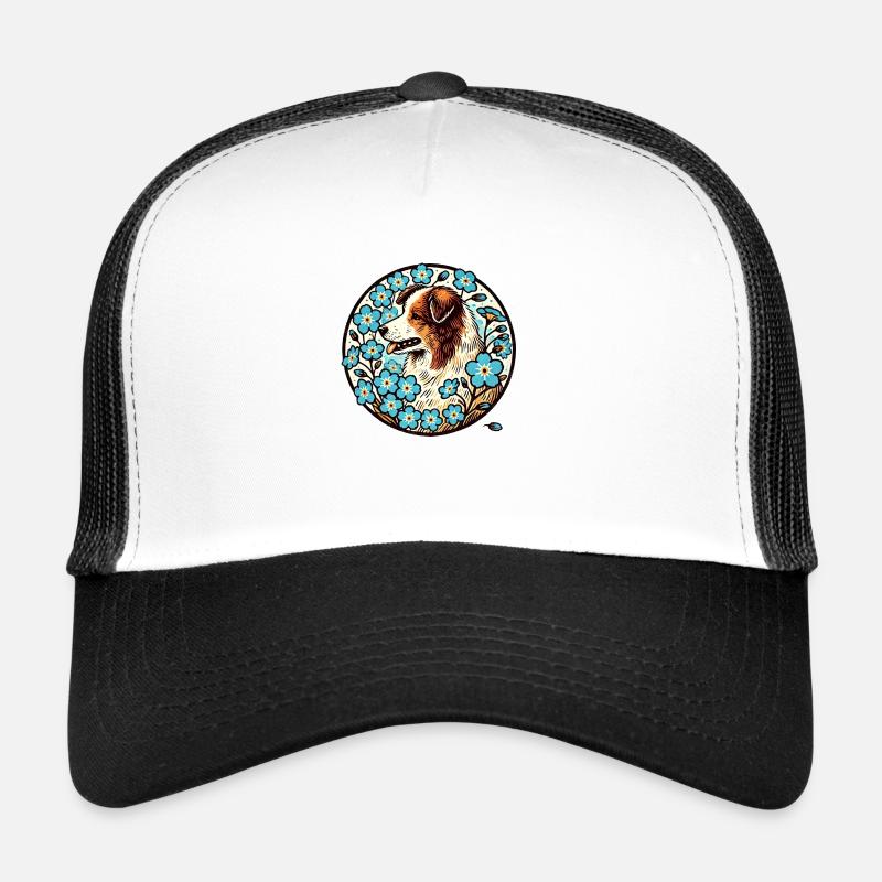 Australischer Schäferhund - Trucker Cap - Weiß/Schwarz