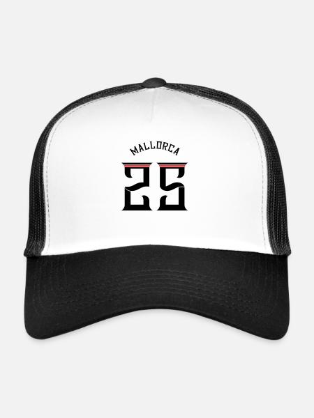 Maillot Majorque 25 2025 - Casquette trucker  - blanc/noir - Devant