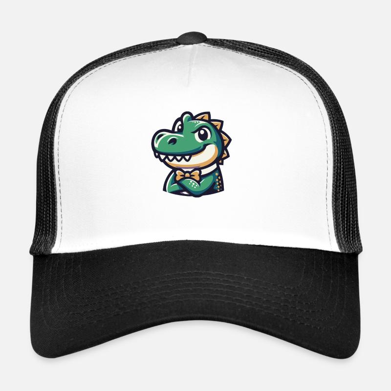 Crocodile en nœud papillon Casquette trucker 