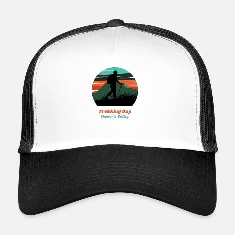 Trekking day Chamonix - Casquette trucker  - blanc/noir