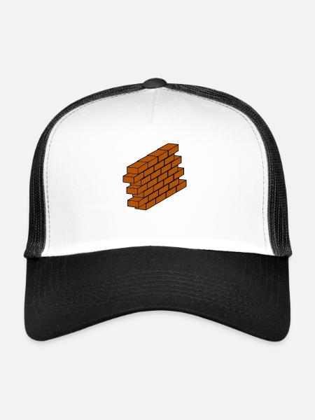 Brick wall - Trucker Cap - white/black - Front