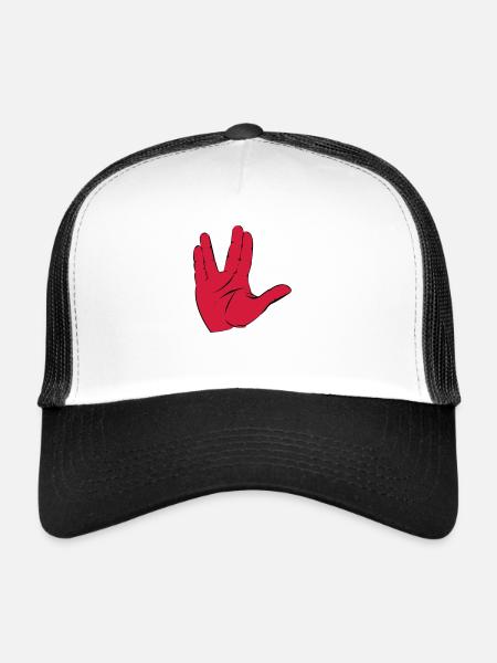 salutation - Casquette trucker  - blanc/noir - Devant