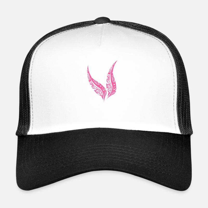 Maori Plumes Rose - Idée cadeau Casquette trucker 