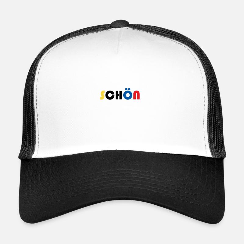 Schoen Bauhaus Farben Grafik - Trucker Cap - Weiß/Schwarz