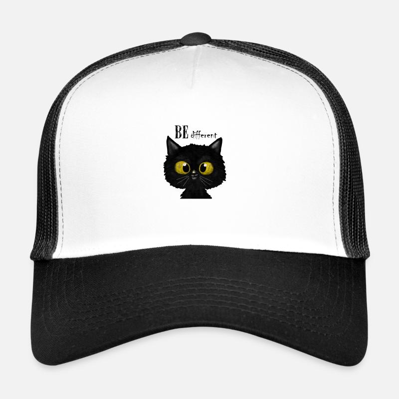 Blackcat - Trucker Cap - white/black