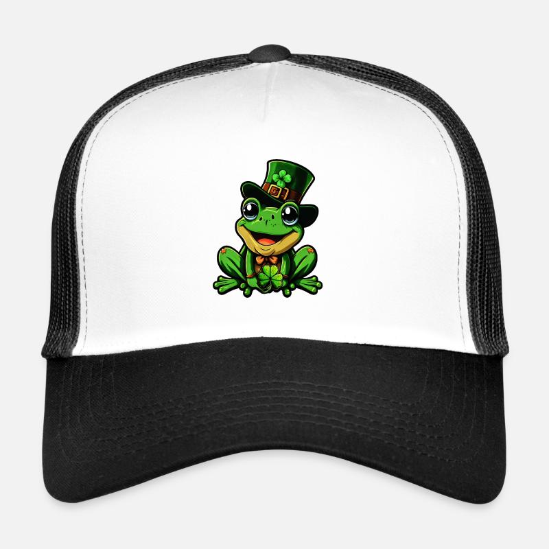 Porte-bonheur Grenouille Cylindre de la Saint-Patrick Casquette trucker 