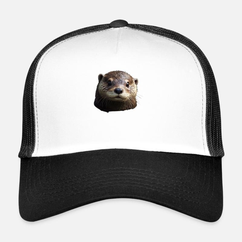 Otter looks cute - Trucker Cap - white/black