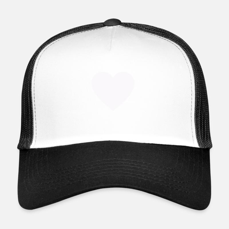 White Heart White Heart Gift Idea Trucker Cap