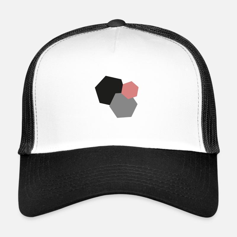 Abstrakt modern Sechsecke Minimalismus Geschenk Trucker Cap